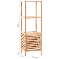 Thumbnail for Badezimmerschrank Nussbaumholz Massiv 39,5 x 35,5 x 123 cm