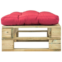 Thumbnail for Outdoor-Ottomane Paletten mit Kissen in Rot Holz Grün