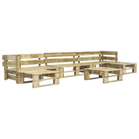 Thumbnail for 6-tlg. Outdoor-Lounge-Set Paletten mit Kissen in Grau Holz
