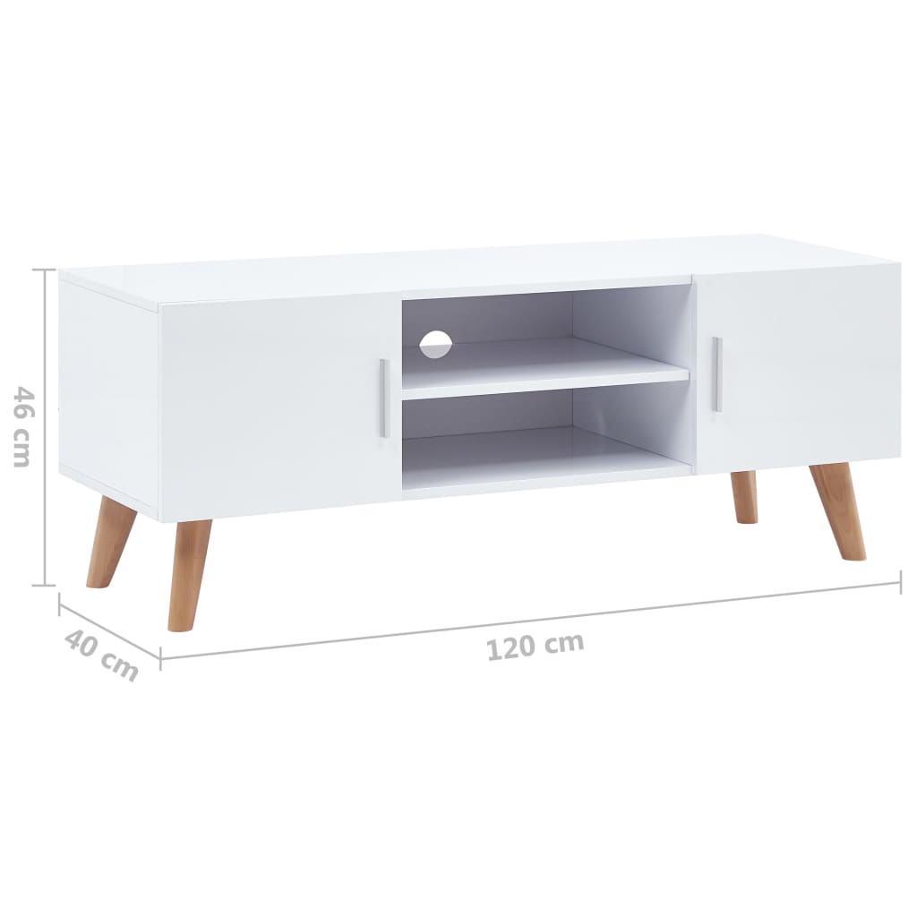 TV-Schrank Weiß 120×40×46 cm MDF