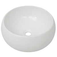 Thumbnail for Bad-Waschbecken mit Mischbatterie Keramik Rund Weiß