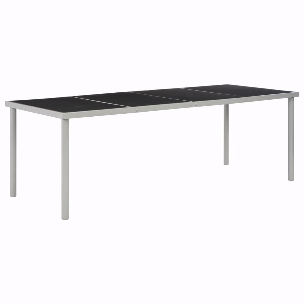 Gartentisch Schwarz 220 x 90 x 74,5 cm Stahl