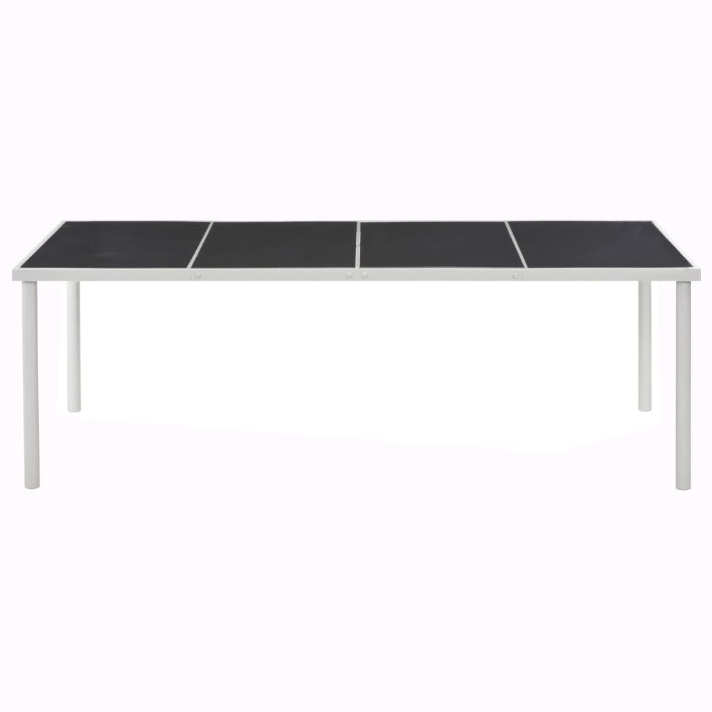 Gartentisch Schwarz 220 x 90 x 74,5 cm Stahl
