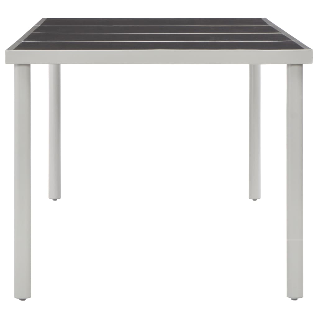 Gartentisch Schwarz 220 x 90 x 74,5 cm Stahl