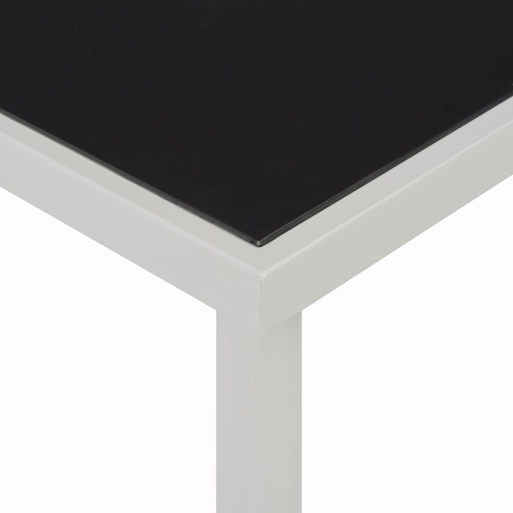 Gartentisch Schwarz 220 x 90 x 74,5 cm Stahl