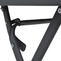 Thumbnail for Klappbarer Gartentisch Grau 100 x 75 x 72 cm Glas und Stahl