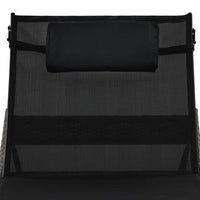 Thumbnail for Sonnenliege mit Auflage Poly Rattan Braun