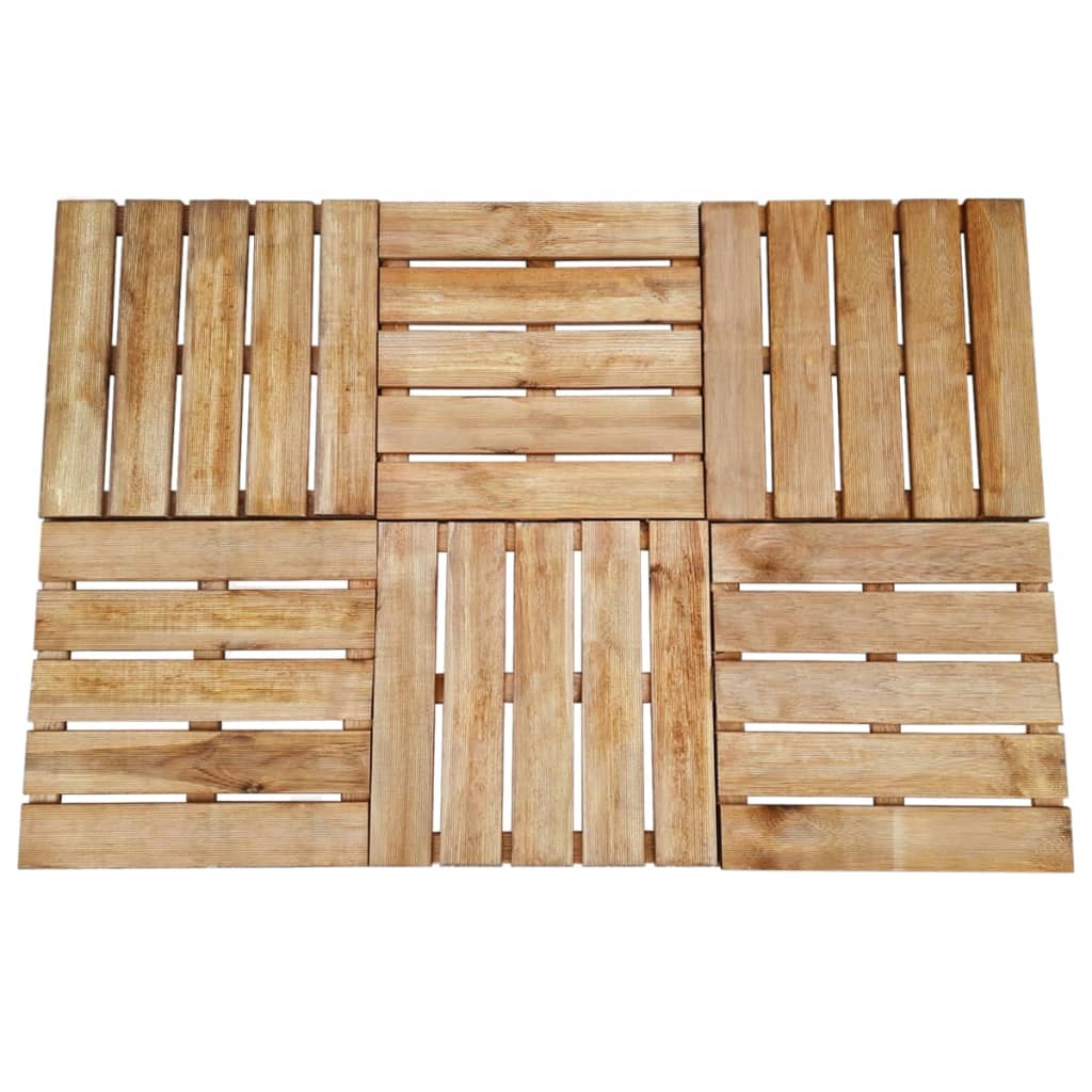 Terrassendielen 6 Stk. 50×50 cm Holz Braun