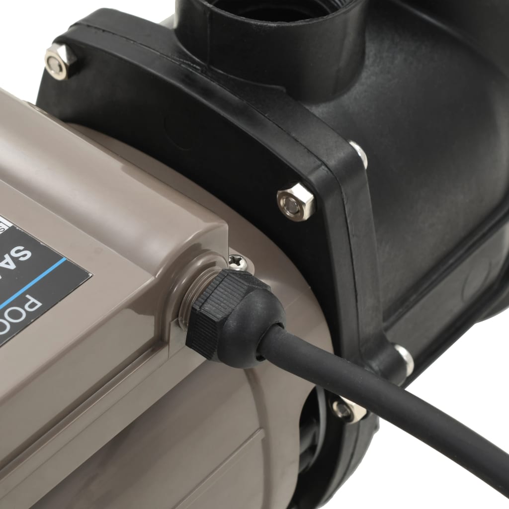 Poolpumpe mit Timer Schwarz 0,25 PS 8000 L/h