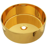 Thumbnail for Waschbecken 40 x 15 cm Keramik Golden