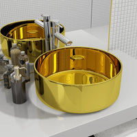Thumbnail for Waschbecken 40 x 15 cm Keramik Golden