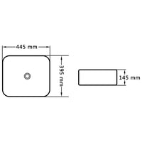 Thumbnail for Waschbecken 44,5 x 39,5 x 14,5 cm Keramik Schwarz