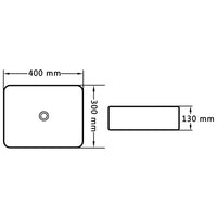 Thumbnail for Waschbecken 40 x 30 x 13 cm Keramik Schwarz