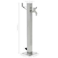 Thumbnail for Garten-Wassersäule Edelstahl Quadratisch 65 cm