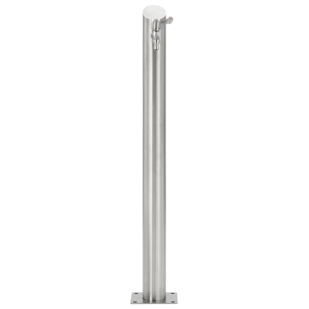 Garten-Wassersäule Edelstahl Rund 95 cm
