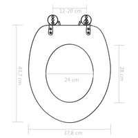 Thumbnail for Toilettensitz mit Soft-Close-Deckel MDF Altholz-Design