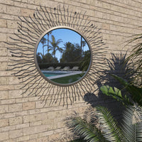 Thumbnail for Garten-Wandspiegel Sonnenform 80 cm Schwarz