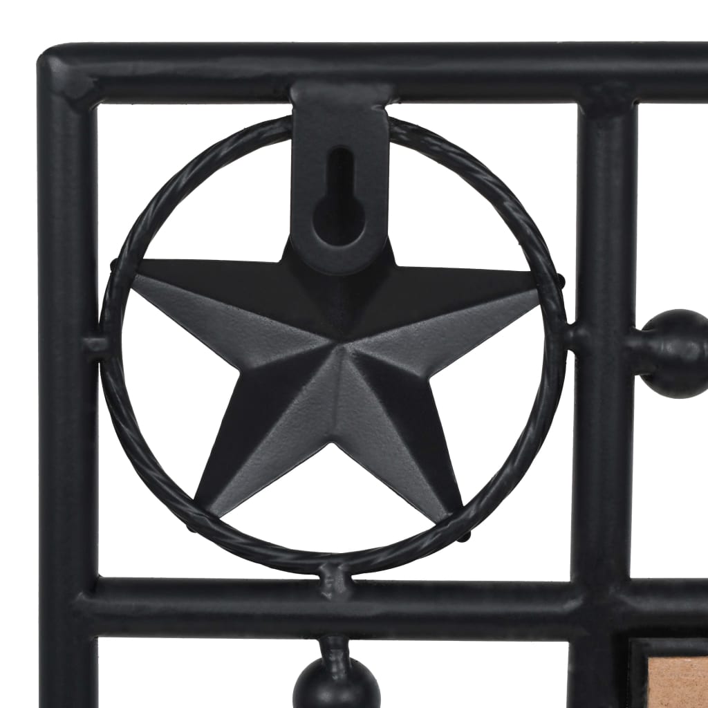 Garten-Wandspiegel Rechteckig 50×80 cm Schwarz