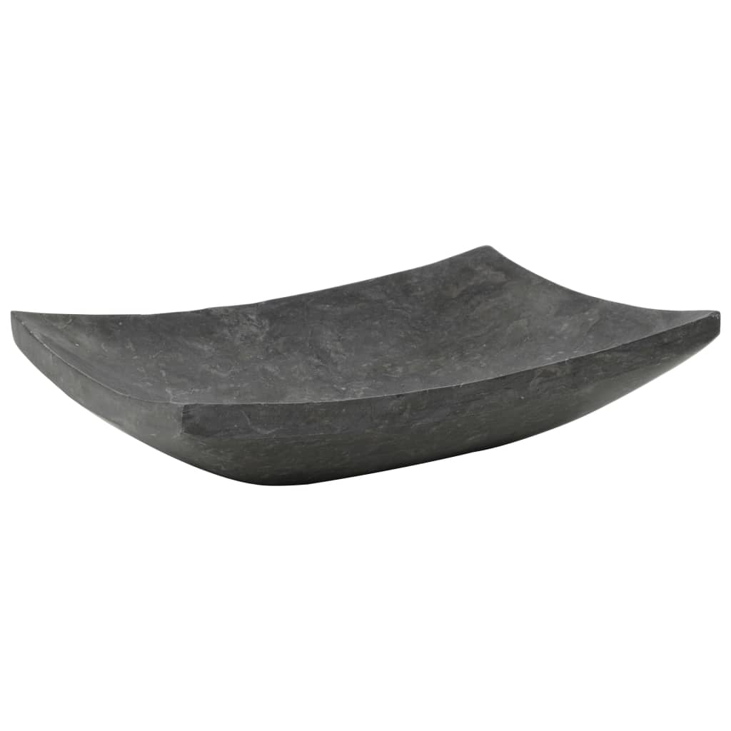 Waschbecken 50x35x12 cm Marmor Schwarz