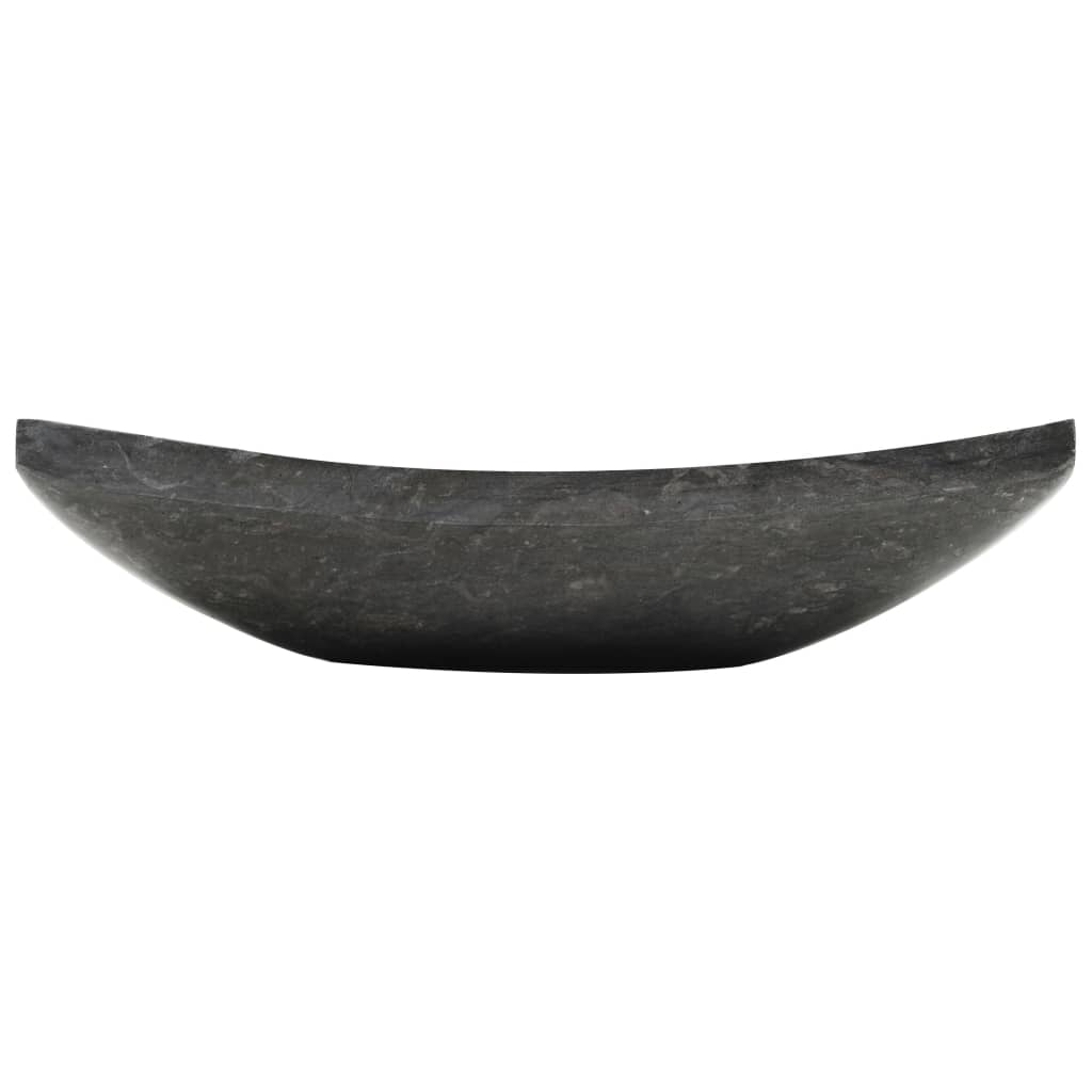 Waschbecken 50x35x12 cm Marmor Schwarz
