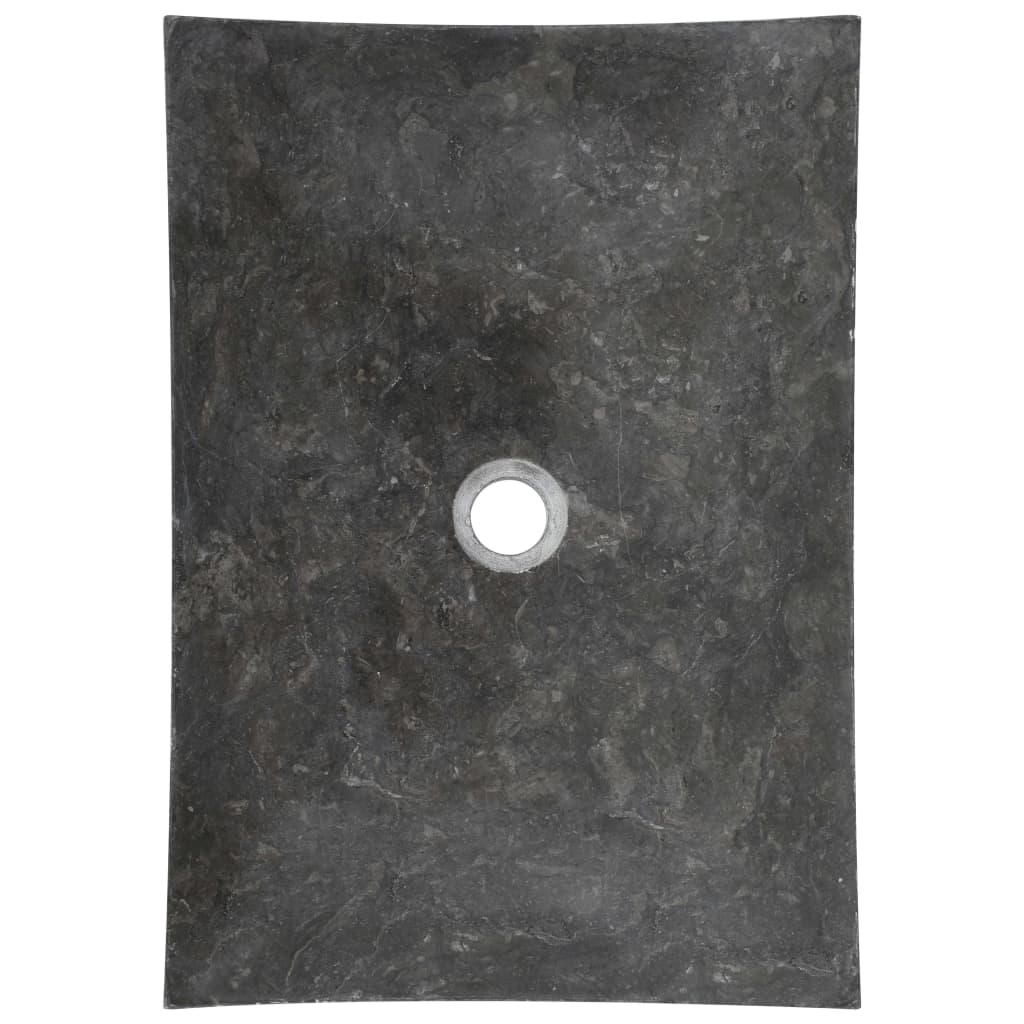 Waschbecken 50x35x12 cm Marmor Schwarz