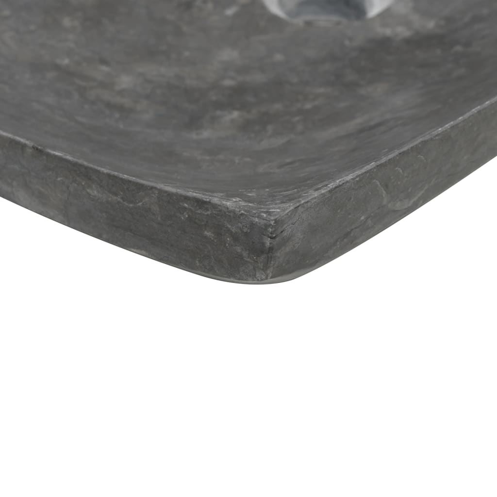 Waschbecken 50x35x12 cm Marmor Schwarz