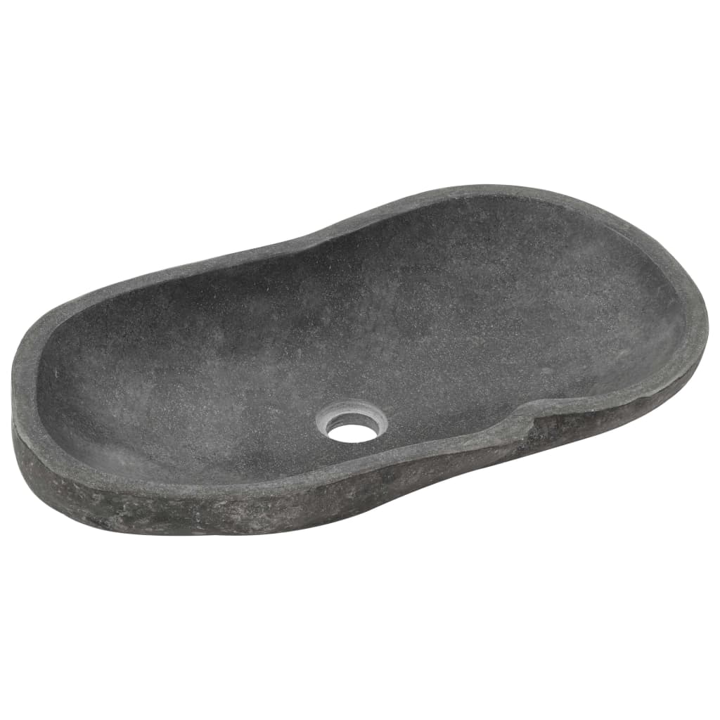 Waschbecken Flussstein Oval 60-70 cm