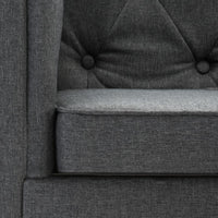 Thumbnail for Chesterfield Sofa-Set 2-tlg. Stoffpolsterung Dunkelgrau