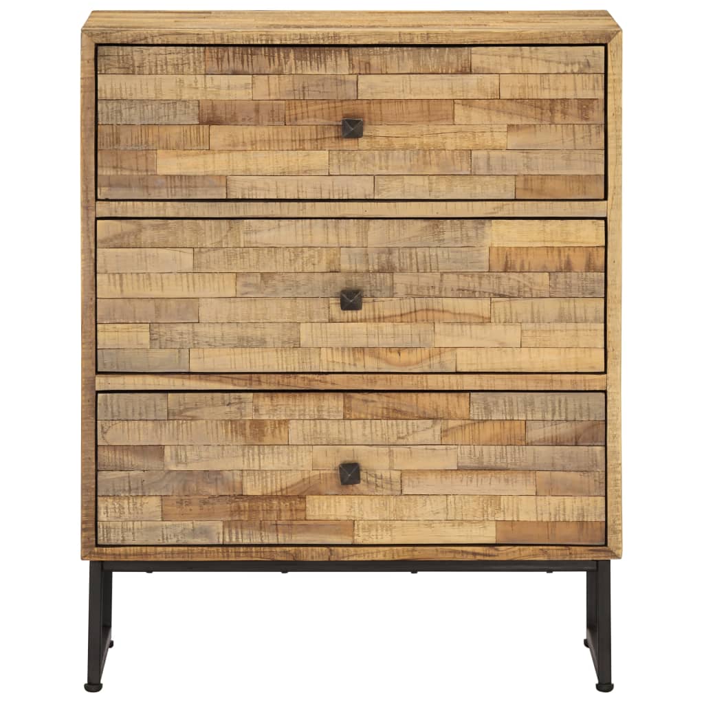 Sideboard-Set 2-tlg. Recyceltes Teakholz