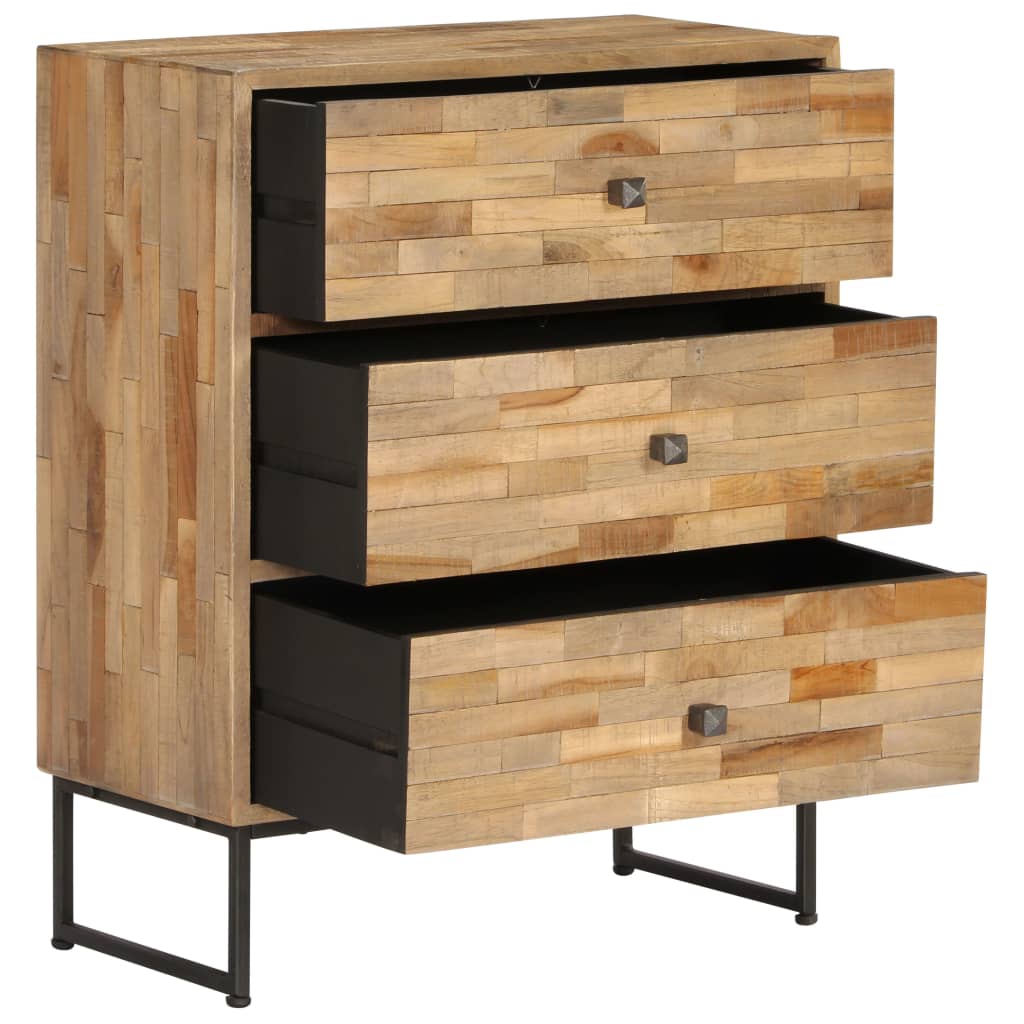 Sideboard-Set 2-tlg. Recyceltes Teakholz