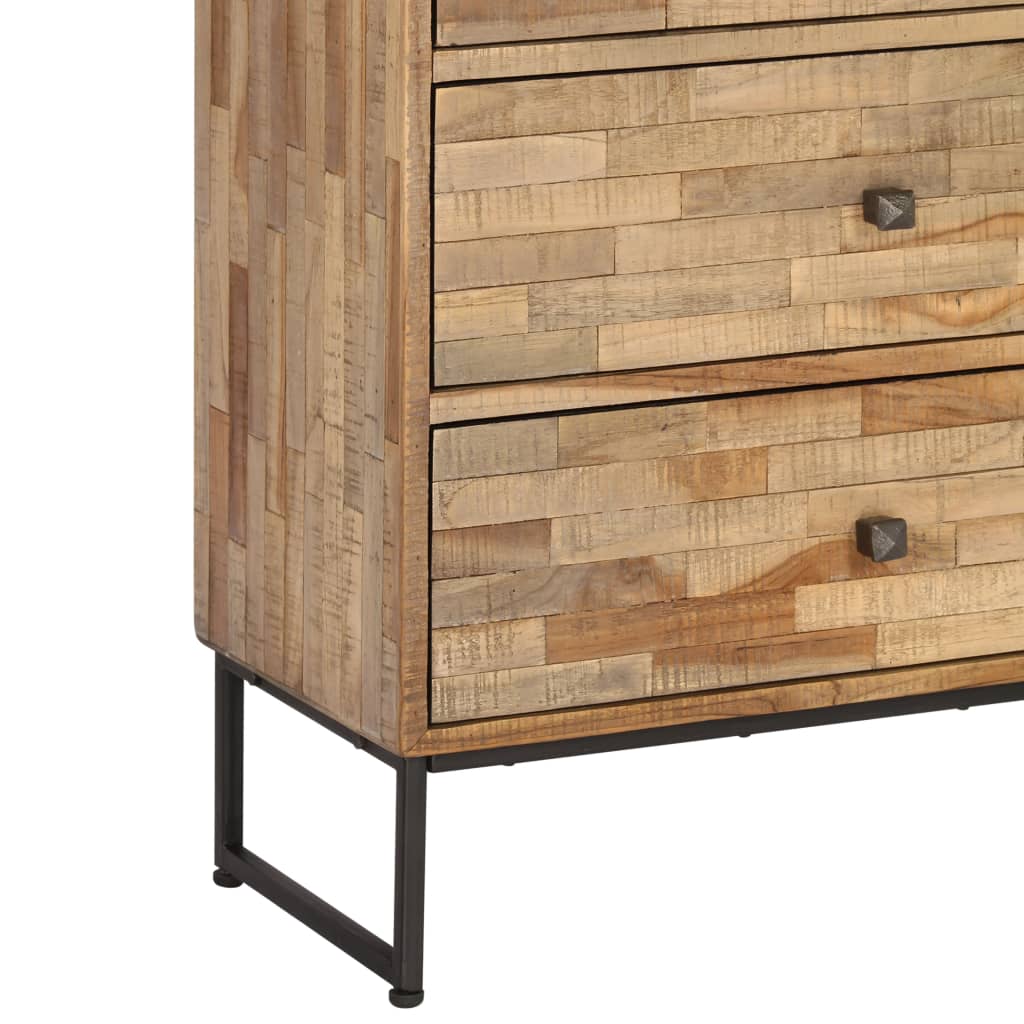 Sideboard-Set 2-tlg. Recyceltes Teakholz