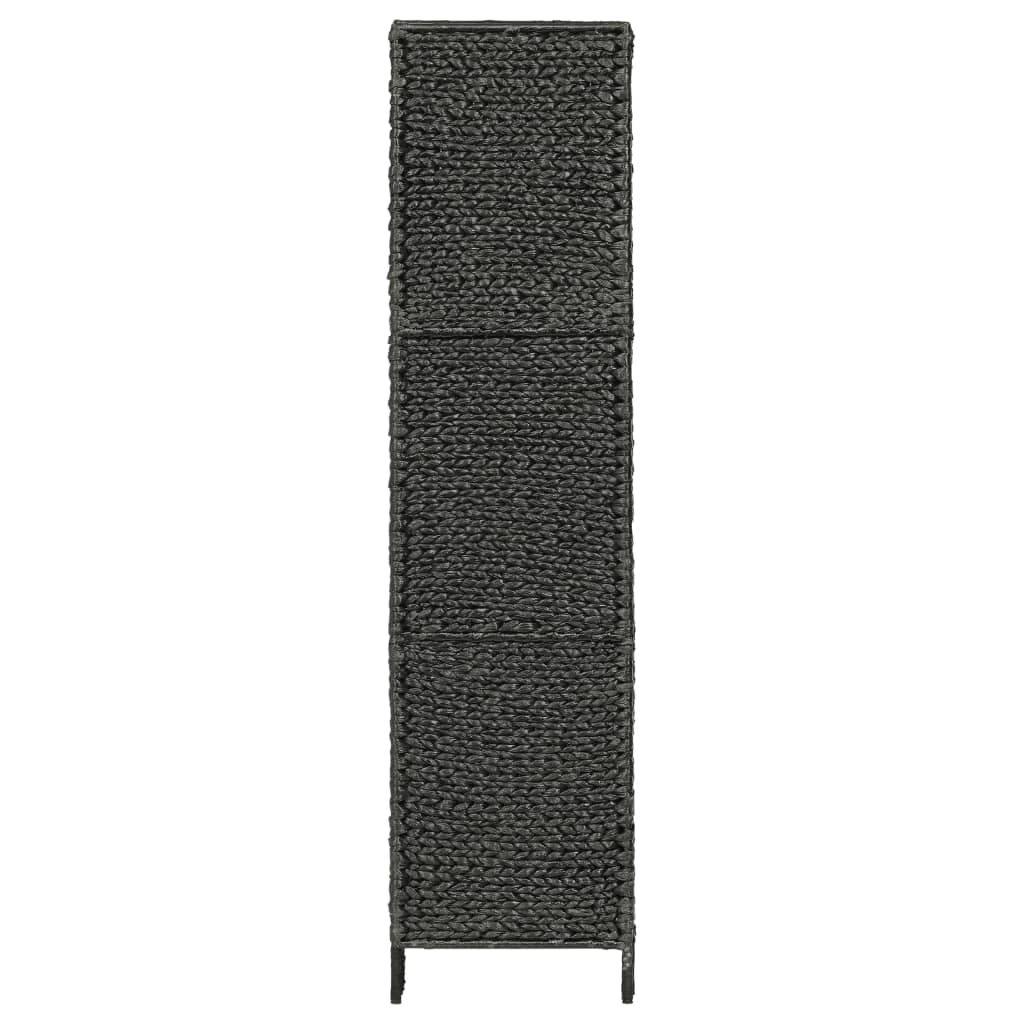 4-teiliger Paravent Schwarz 154×160 cm Wasserhyazinthe