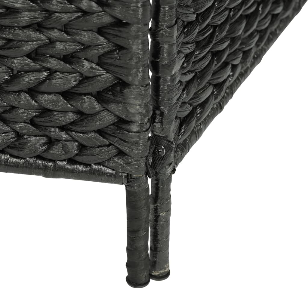 4-teiliger Paravent Schwarz 154×160 cm Wasserhyazinthe