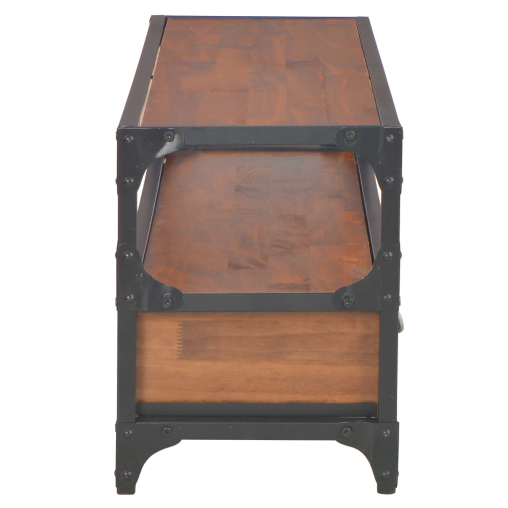 TV-Schrank mit 2 Schubladen 120 x 30 x 40 cm Massivholz Kiefer