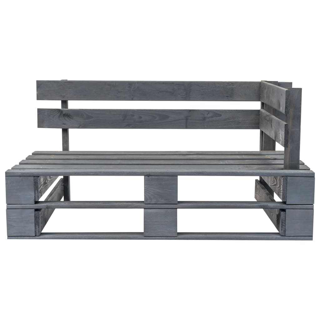 Garten-Palettensofa mit Grauen Kissen Kiefernholz