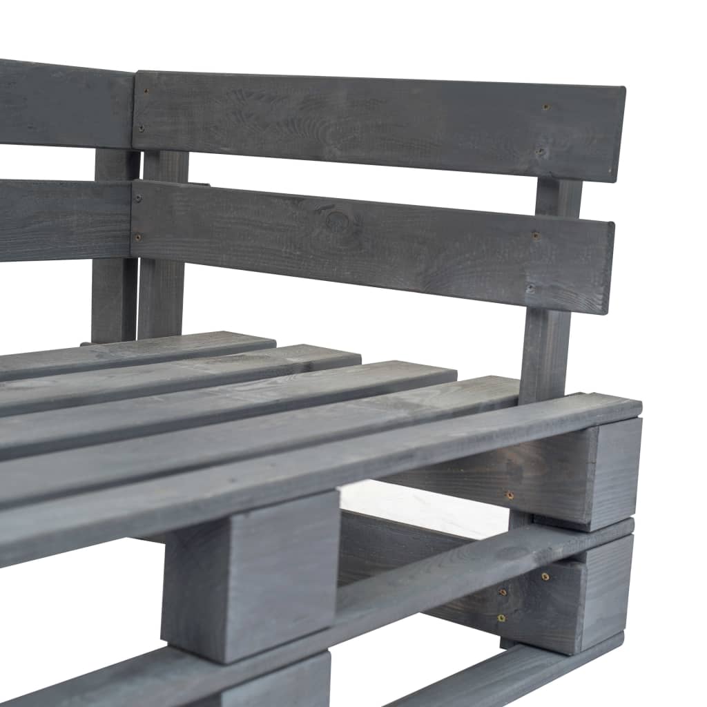 Garten-Palettensofa mit Roten Kissen Kiefernholz