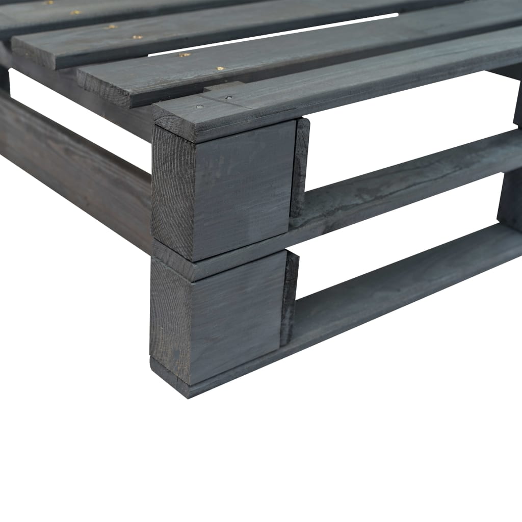 Garten-Palettensofa mit Roten Kissen Kiefernholz