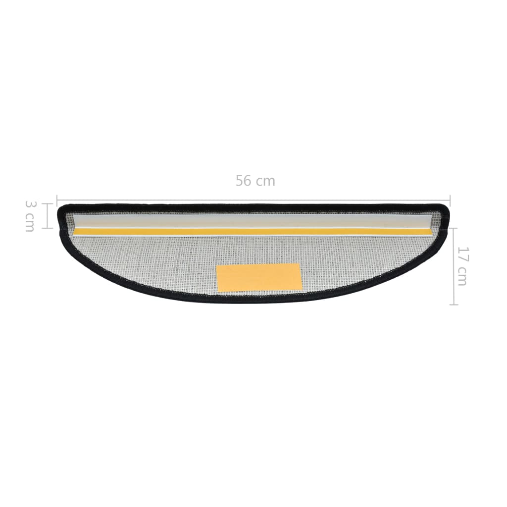 15 Stk. Treppenmatten Anthrazit 56 x 17 x 3 cm