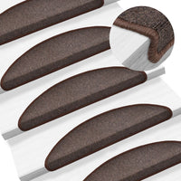 Thumbnail for 15 Stk. Treppenmatten Kaffeebraun 56 x 17 x 3 cm