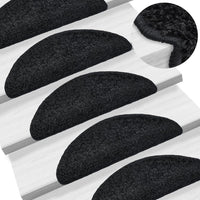 Thumbnail for 15 Stk. Treppenmatten Schwarz 56 x 20 cm