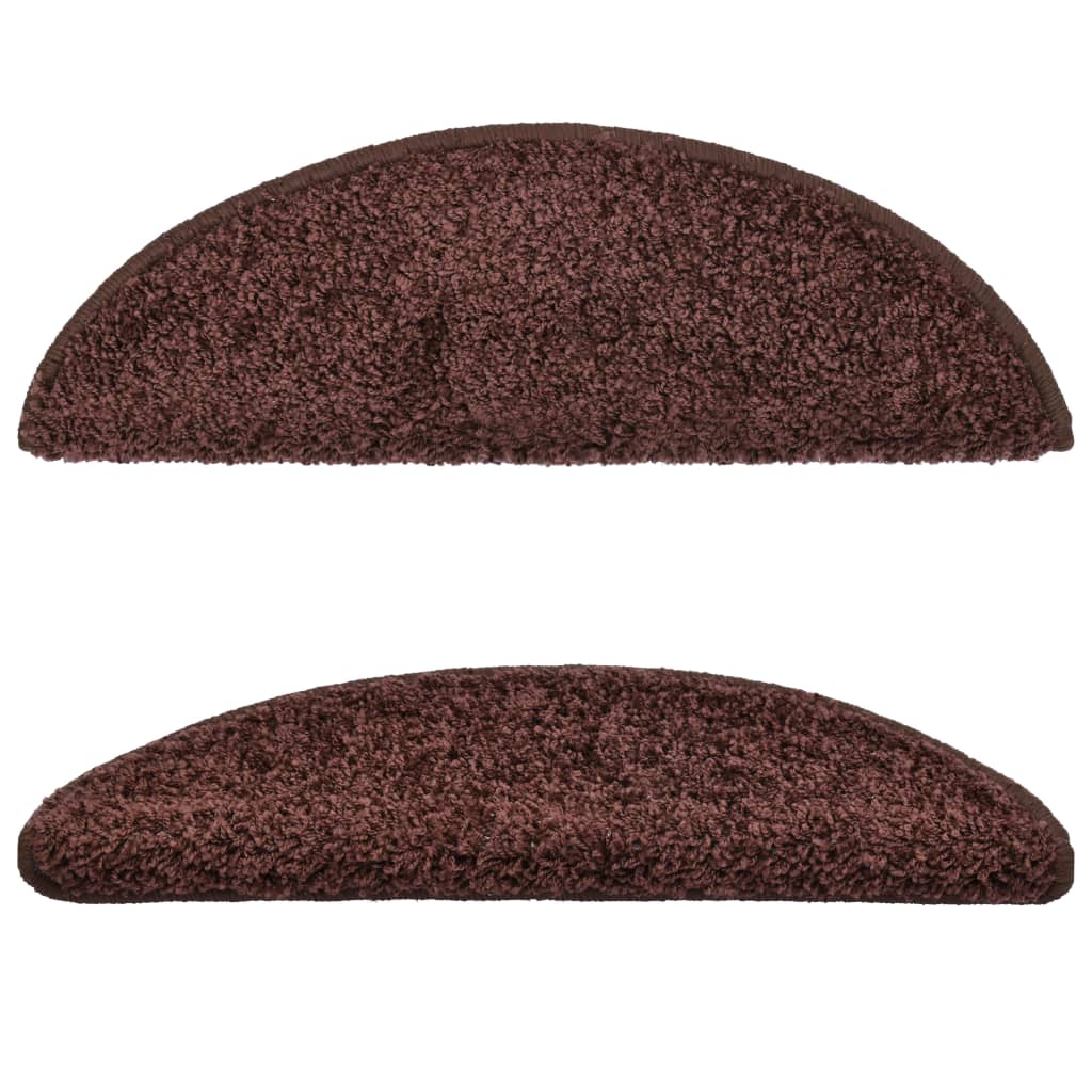 15 Stk. Treppenmatten Braun 56 x 20 cm