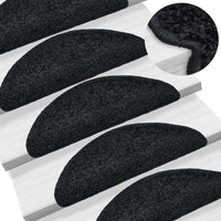 Thumbnail for 15 Stk. Treppenmatten Schwarz 65 x 25 cm