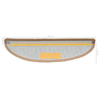 Thumbnail for 15 Stk. Treppenmatten Beige 65 x 25 cm