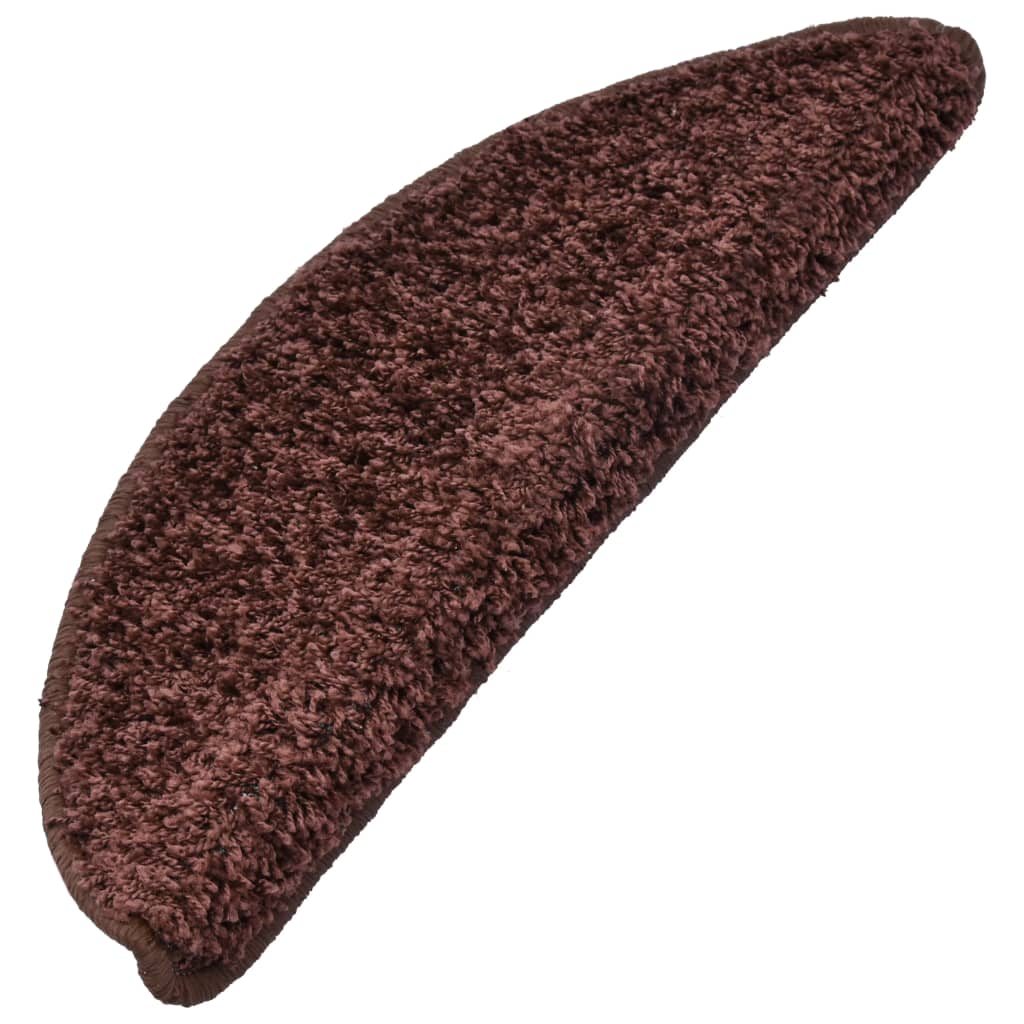 15 Stk. Treppenmatten Braun 65 x 25 cm