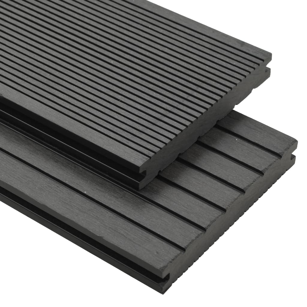 WPC Massive Terrassendielen mit Zubehör 26 m² 2,2 m Grau