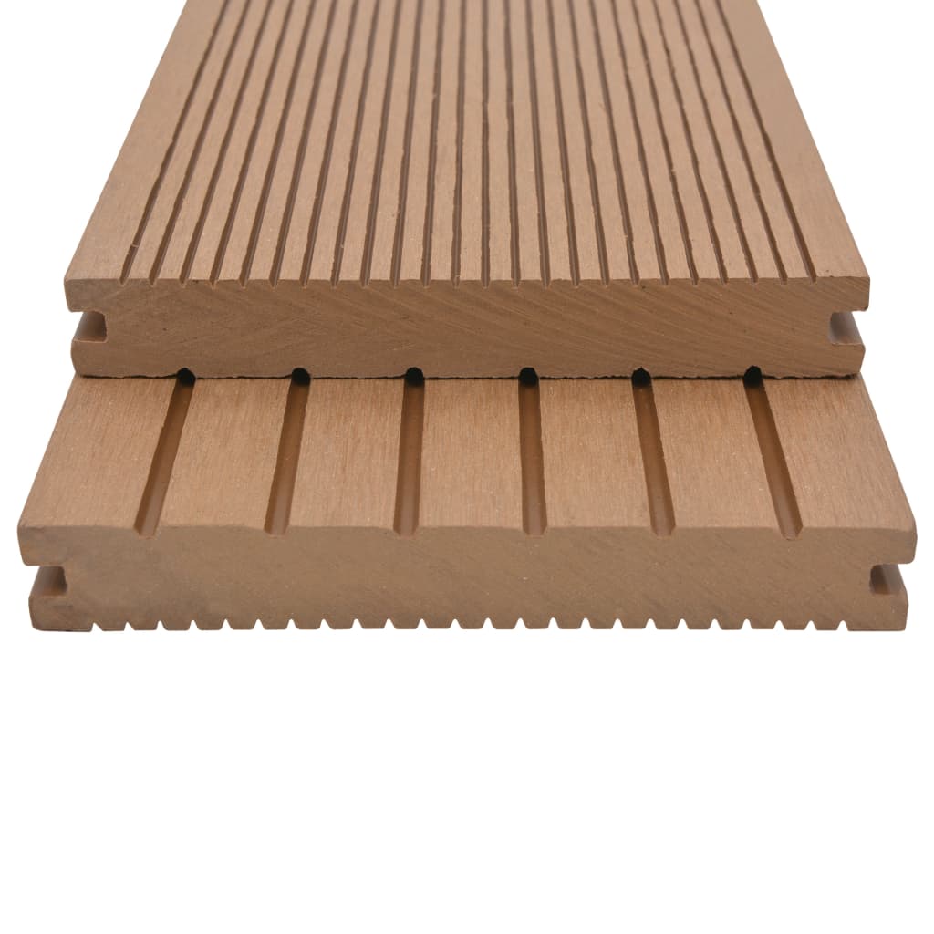 WPC Massive Terrassendielen mit Zubehör 30 m² 4 m Teak