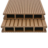 Thumbnail for WPC Hohlkammer Terrassendielen mit Zubehör 10 m² 2,2 m Teak