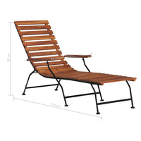 Thumbnail for Outdoor Liegestuhl Akazienholz Massiv