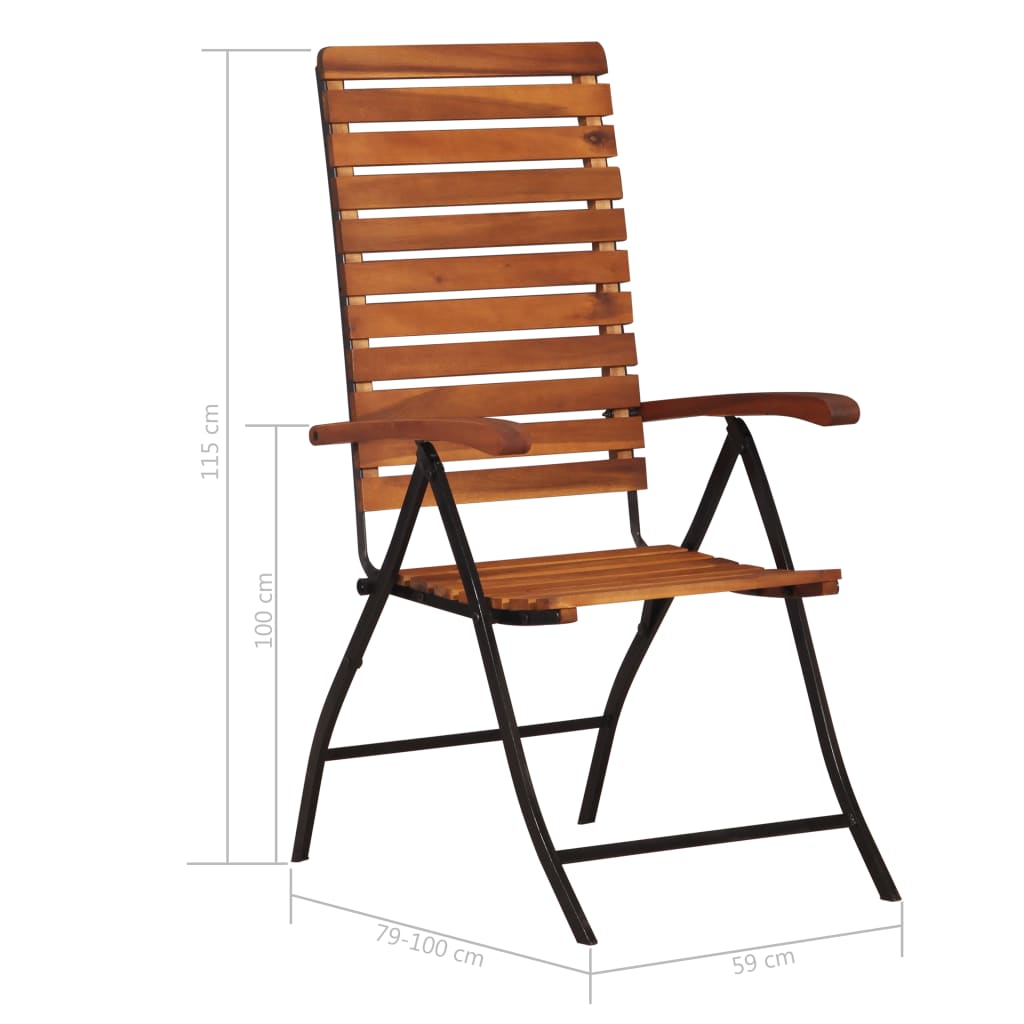 Garten-Liegestühle 2 Stk. Akazienholz Massiv