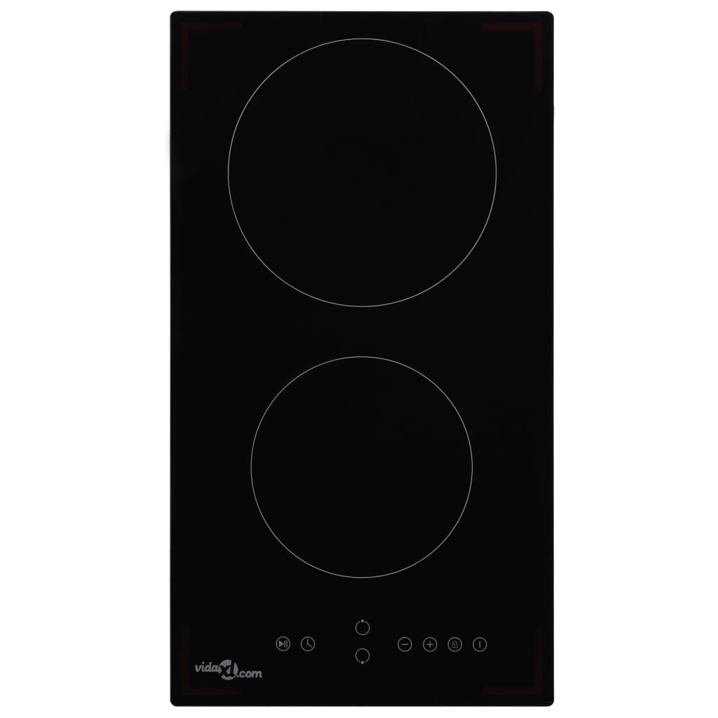 Glaskeramik-Kochfeld mit 2 Platten Touch-Bedienfeld 3000 W